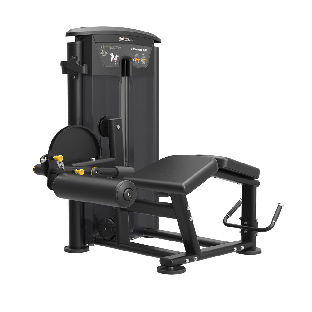 Impulse Fitness Prone Leg Curl, IT9521, 90kg Weight Stack, Black Edition