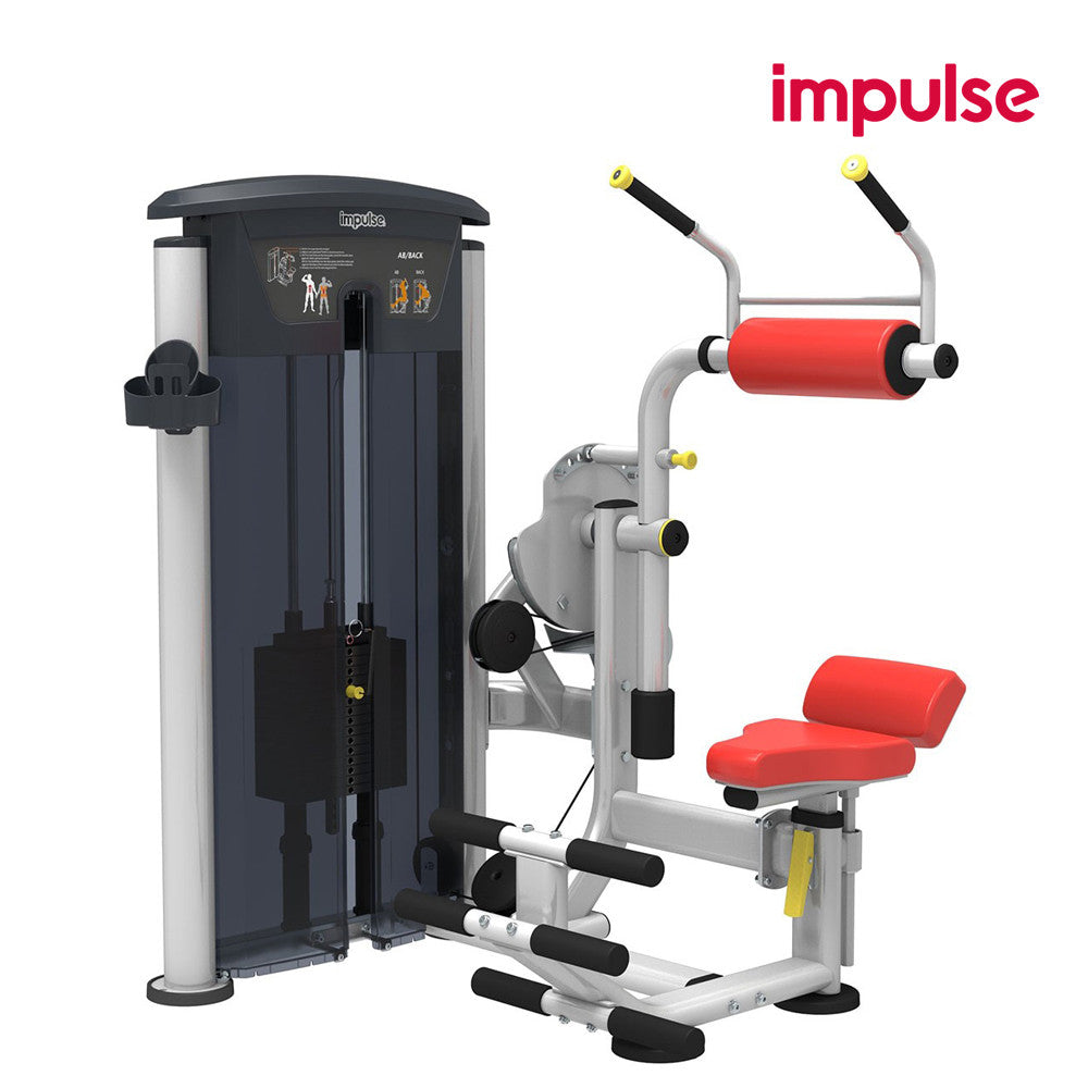 Impulse Fitness abdominal and back extension machine, 2 in 1 combination machine, IT9534, abdominal/back extension, 90 kg weight block
