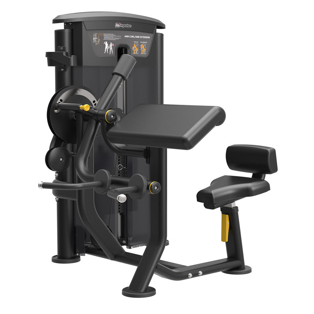 Impulse Fitness Biceps, Triceps, 2 in 1 Combination Machine, IT9533, Biceps Curl/Tricep Extension, 90kg Weight Stack, Black Edition