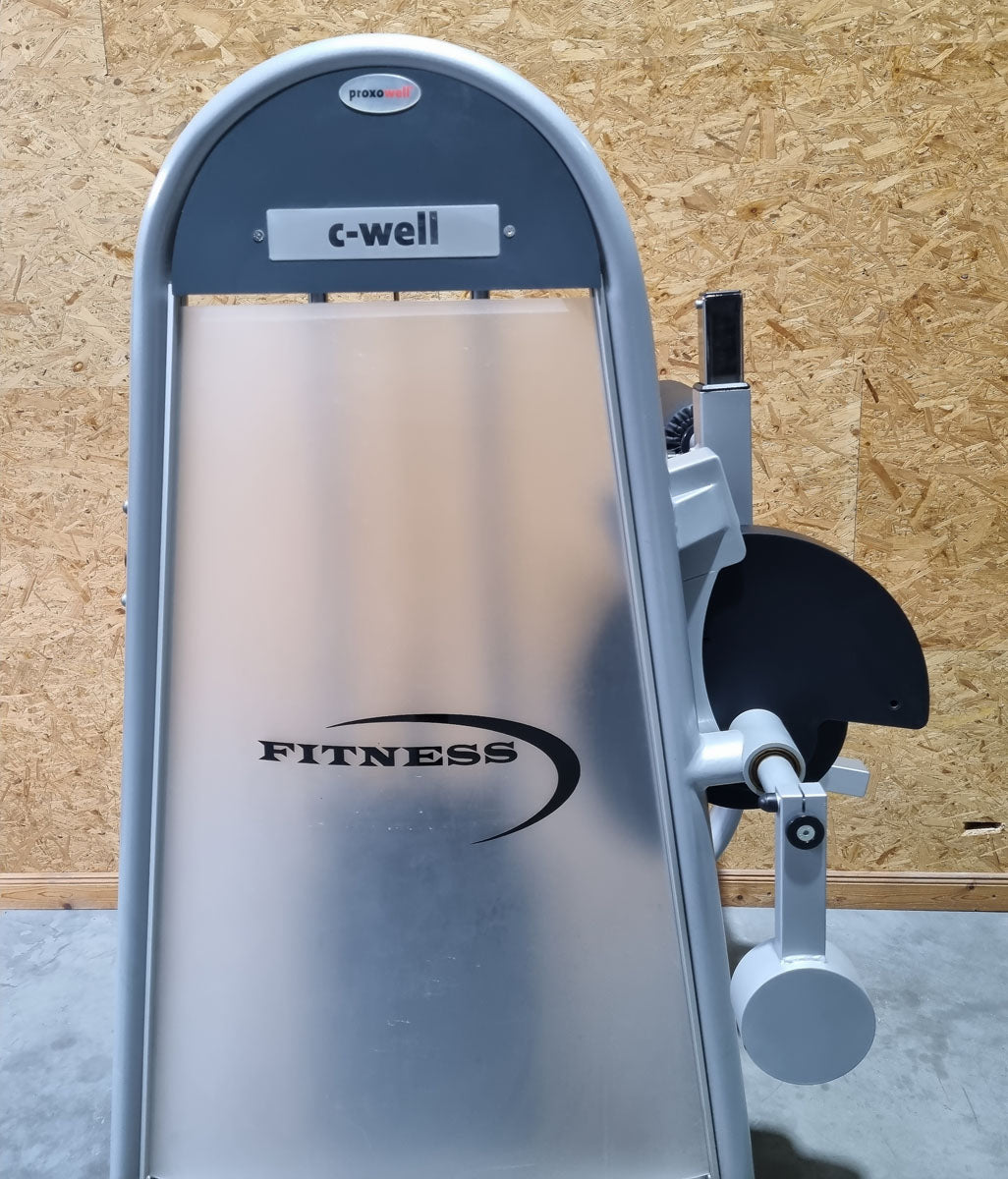 Proxowell/Proxomed Rückenstrecker-beuger Kombi Compass 530, Hyperextension und Bauchmaschine 2 in 1 Kombigerät, Rahmenfarbe Silber, gebraucht - überholter Zustand