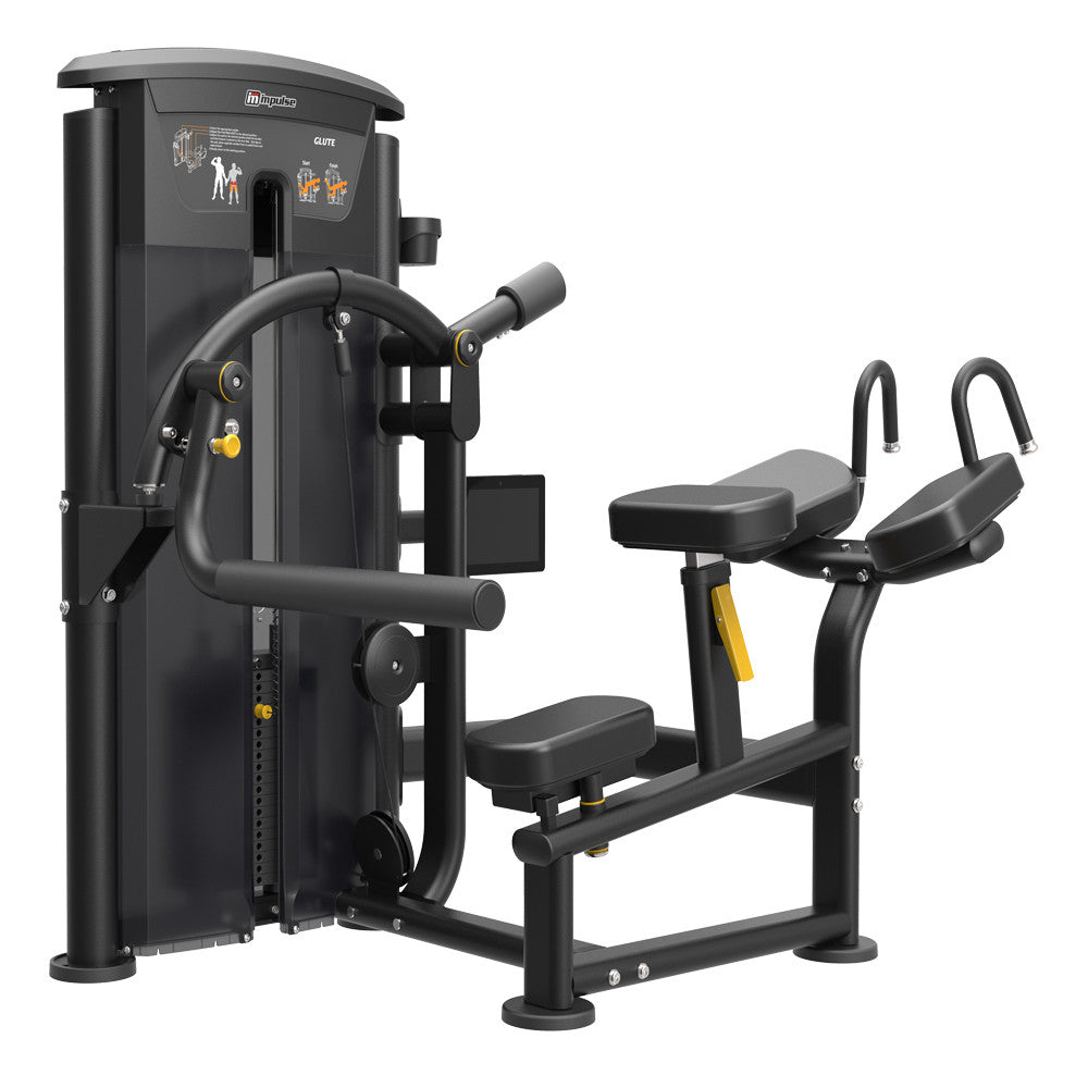 Impulse Fitness Glute Machine, IT9526, Glute Raise, 90kg Weight Stack, Black Edition