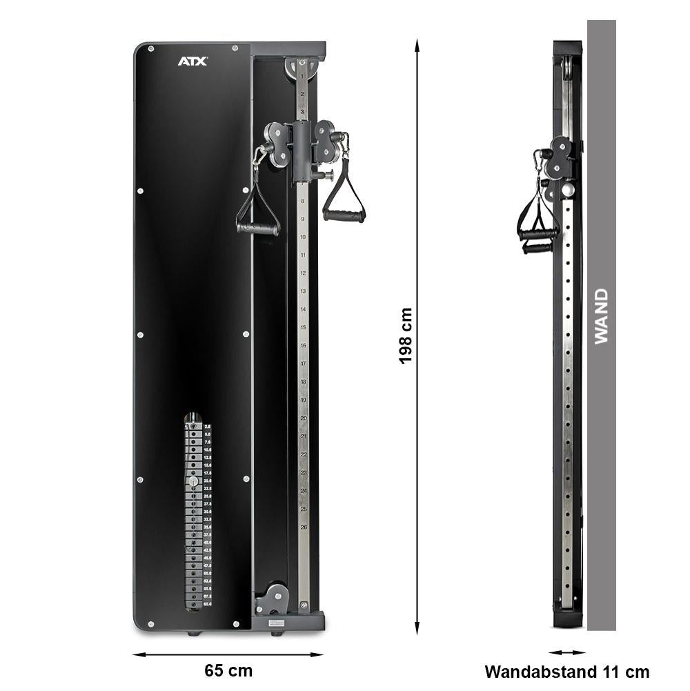 ATX Wandzugstation -Single- mit 60 kg Steckgewichten