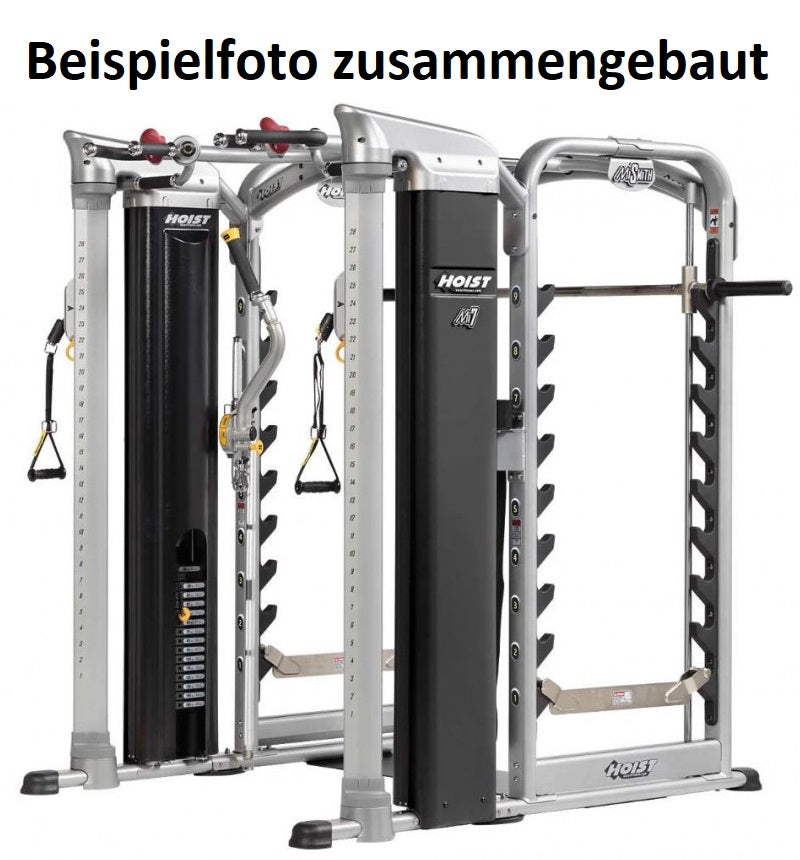 Hoist PTS 3D Multi-Press with Cable Crossover, Max Rack Smith Machine with Cable Crossover, Dual Adjustable Pulley DAP, Frame Color Silver, Used - Refurbished Condition