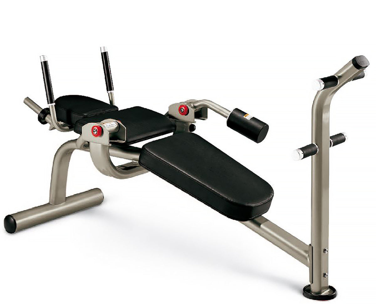 Matrix Aura G3-PL50 Abdominal Bench Jackknife, Abdominal Muscle Machine Plate Loaded, Ab Crunch Bench, Color Silver, Used