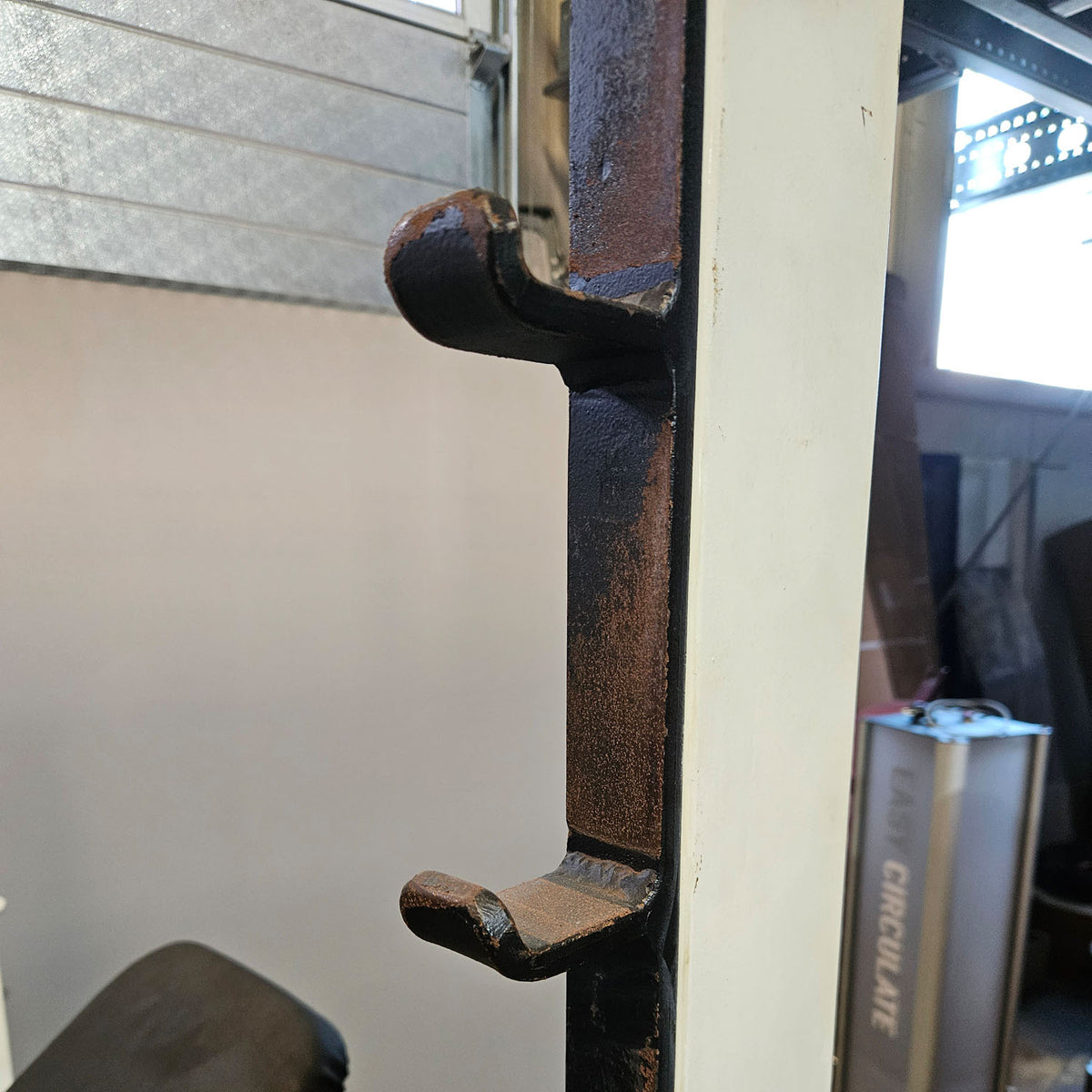 Olimp Schrägdrückerbank, Olympic Incline Bench, Hantelbank Schrägbankdrücken, Rahmenfarbe Weiß, gebraucht mit Gebrauchsspuren