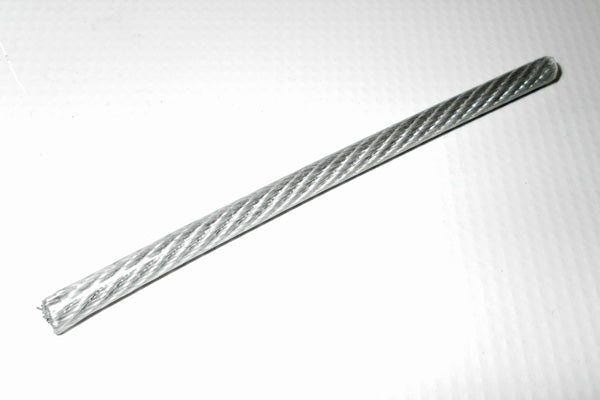 Stahlseil 5 auf 6 mm, ummantelt, lfd. Meter