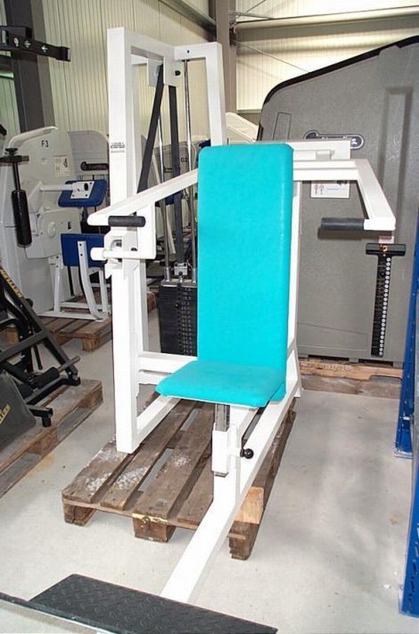 Gym 80 Schulterpresse / Schulterwippe, Fitnessline, Weiß, gebraucht