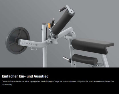 Matrix Magnum Glute Trainer MG-PL78, Hip Thrust Maschine, Gluteusmaschine, Pomaschine für Gesäßtraining, Rahmenfarbe Schwarz, gebraucht - überholter Zustand