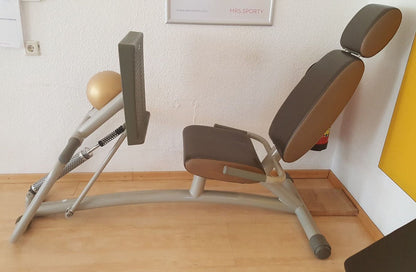 TechnoGym Easy Line Zirkel, 8 Geräte, Gestelle silbergrau, Polster braun, gebraucht