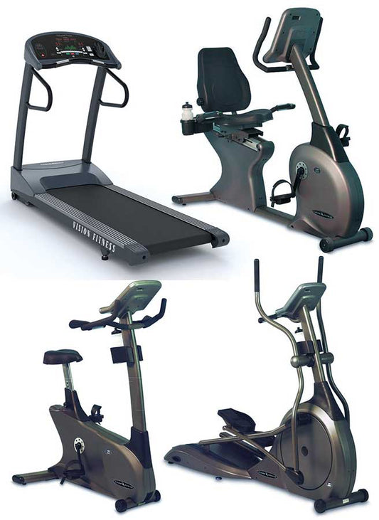 Vision Cardiogerätepark, Ausstellungsstücke, 8 neuwertige Fitnessgeräte