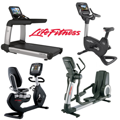 Life Fitness Elevation Series 95 Engage cardio equipment, 10 cardio machines in a set, touchscreen displays, used - refurbished condition