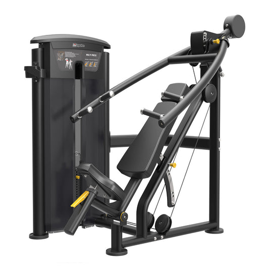 Impulse Fitness Bankdrücken, Schrägbankdrücken, Schulterpresse, 3 in 1 Kombimaschine, IT9529, Multi Press, 90kg Gewichtsblock, Black Edition
