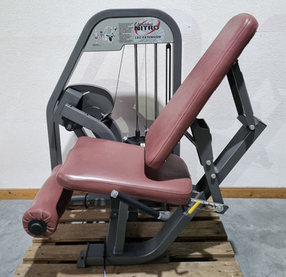 Nautilus Nitro Beinstrecker und Beinbeuger sitzend, 2 Geräte im Set, Leg Curl and Leg Extension seated, Rahmenfarbe Anthrazit, gebraucht - überholter Zustand
