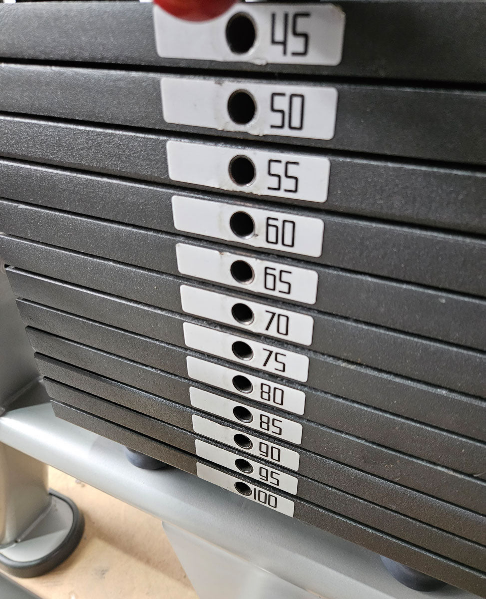 Panatta 5 Station Tower with Cable Crossover - Jungle Machine + Cable Station with Connection Bar - 5 Stack Multi Function Tower, frame color silver, used - tested condition