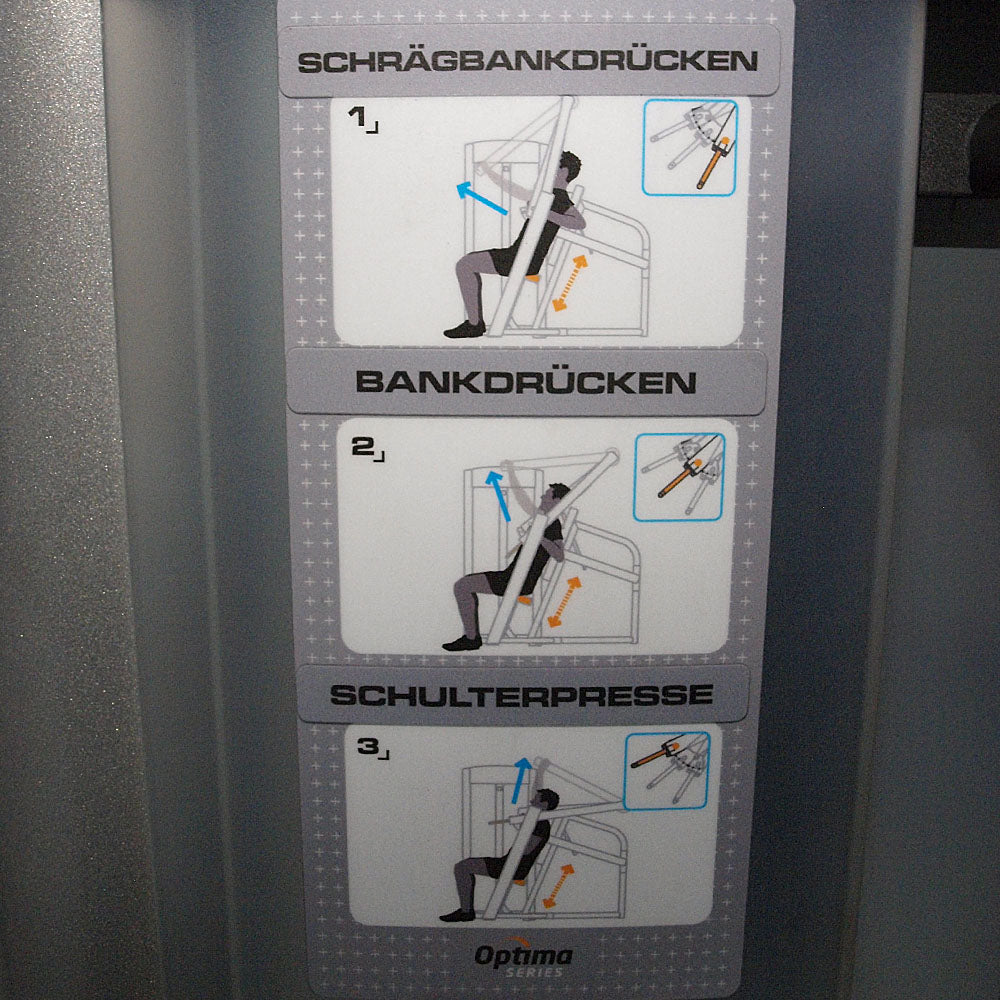 Life Fitness Optima Series - 2 in 1 Kombigeräte - 6 Kraftgeräte im Set, perfekt für Hotel, Firmenfitness, Verein oder kleiner Fitnessraum, gebraucht