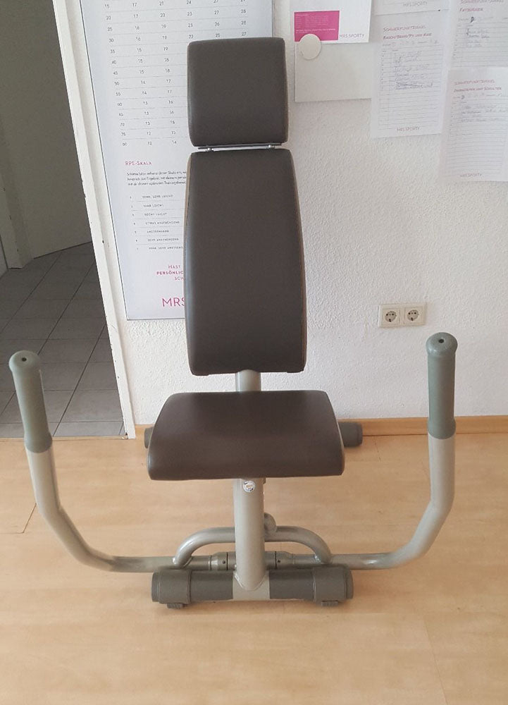 TechnoGym Easy Line Zirkel, 8 Geräte, Gestelle silbergrau, Polster braun, gebraucht