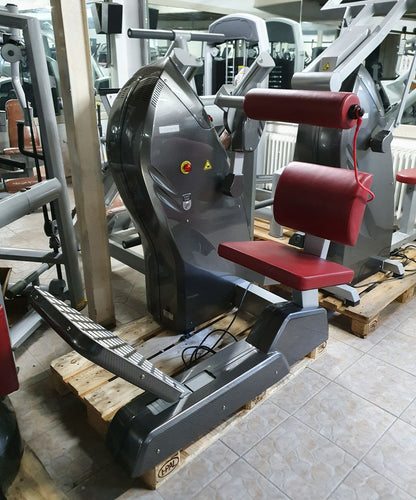 Milon PREMIUM Kraft-Ausdauer Zirkel in Carbon, Baujahr 2014, inkl. TV Ampel, Polster Rot, Ab-Adduktoren, gebraucht und generalüberholt - guter Zustand