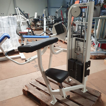 Cybex Bizepsmaschine, Arm Curl, Rahmen Weiß, Polster Schwarz, gebraucht - überholter Zustand
