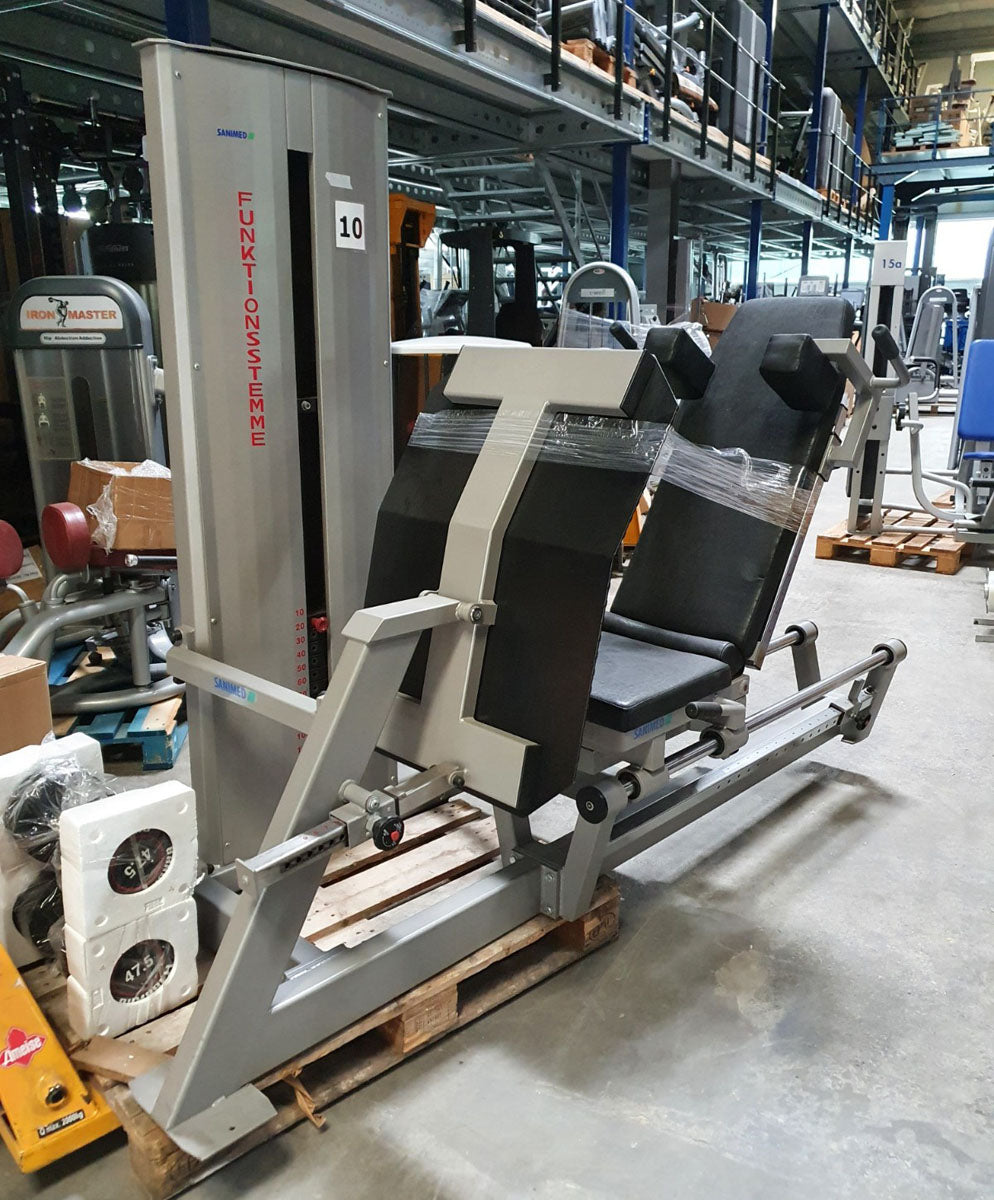 Sanimed Funktionsstemme, verstellbare Beinpresse 150kg, MPG, Pego Sport, gebraucht - überholter Zustand