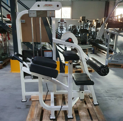 Life Fitness Gluteus Machine, Butt Machine Lying, Glute - Frame White, Upholstery Black, Used - Refurbished Condition