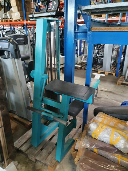Gym80 Bizepsmaschine, Biceps Curl, Edition Line, Rahmenfarbe Türkis, gebraucht