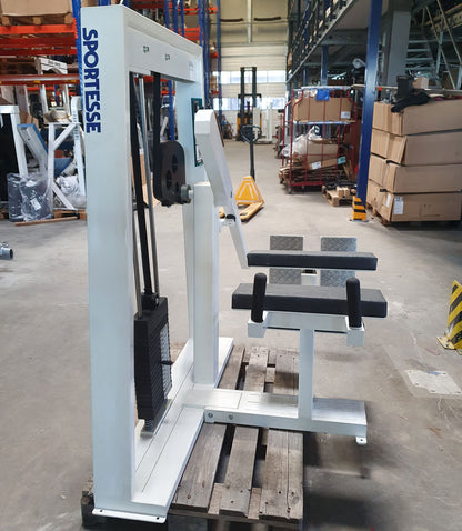 Sportesse Pomaschine, Gluteusmaschine stehend, Glute Isolator Raise, Rahmen Weiß, gebraucht - geprüfter Zustand