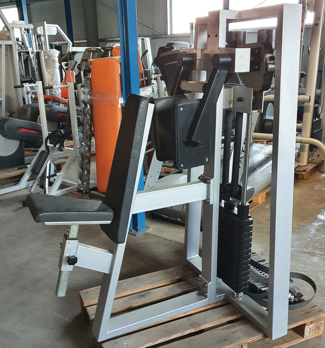 Seithebemaschine, Schultermaschine, Lateral Raise, Polster Schwarz, gebraucht