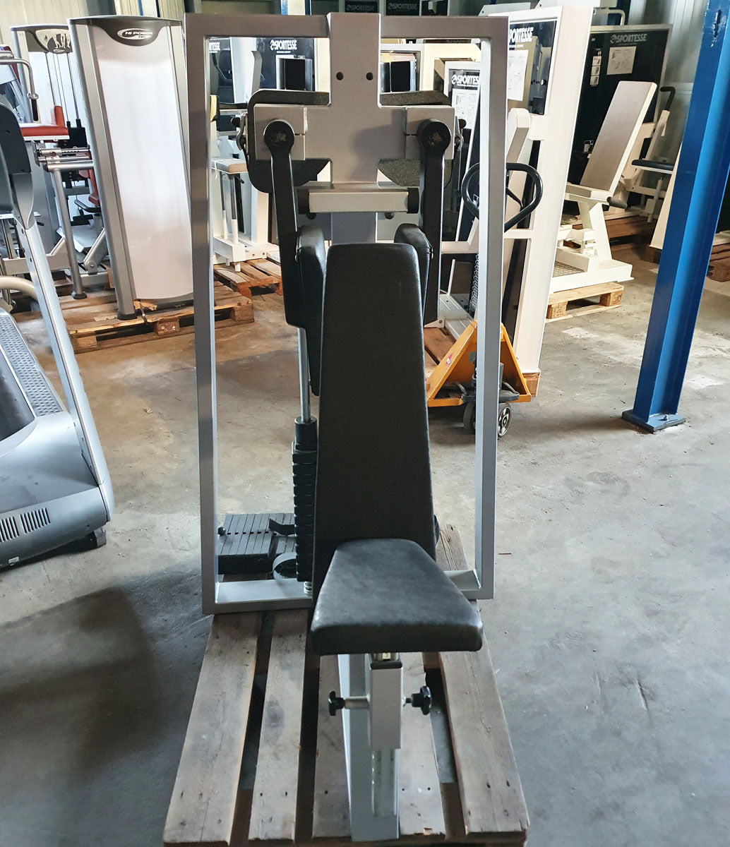 Seithebemaschine, Schultermaschine, Lateral Raise, Polster Schwarz, gebraucht