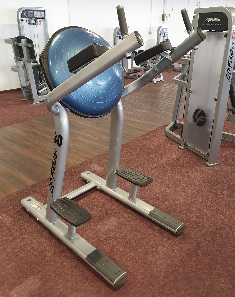 Life Fitness Bosu Ball Leg Raise SLR Gymnastic Ball, Signature Series, Frame Color Silver, Used - Refurbished Condition