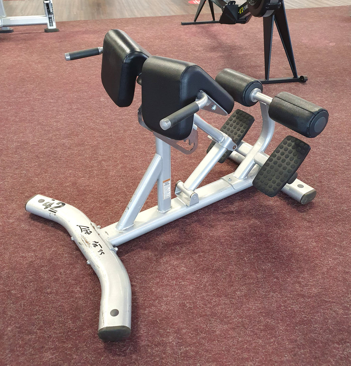 Life Fitness Hyperextension / Rückenstrecker, Rahmen Silber, gebraucht - überholter Zustand