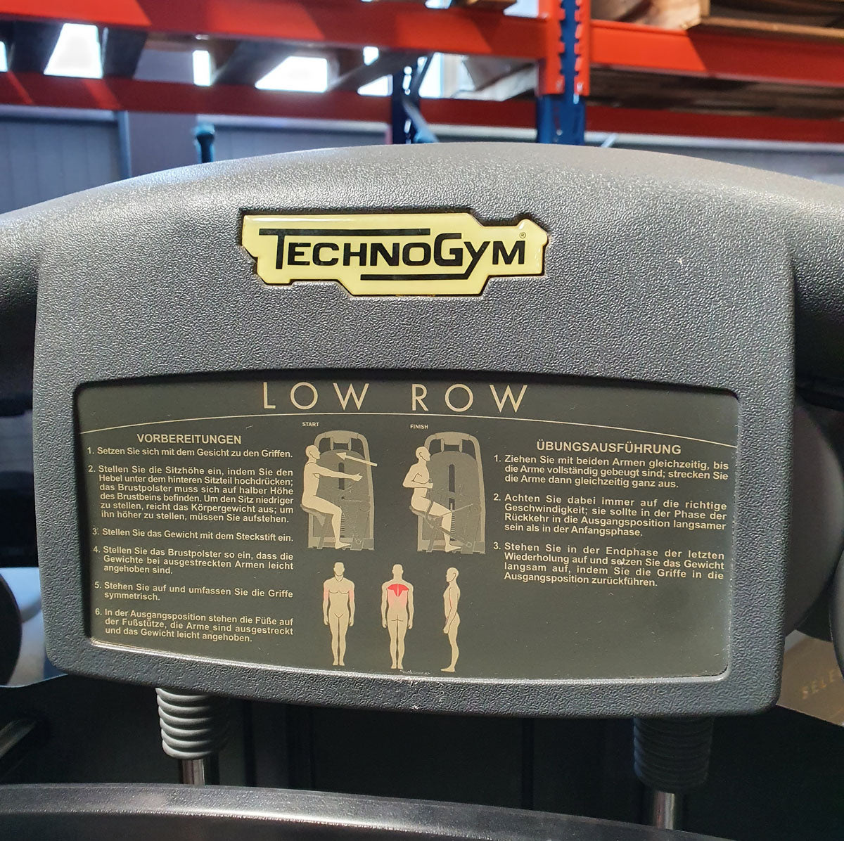 TechnoGym Low Row, Rudern, Latisolator, Selection Line - Neues Modell mit Plastikverkleidung, Polster Braun, gebraucht - überholter Zustand
