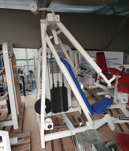 ASS Schrägbankdrückmaschine, Incline Chest Press, schräge Brustpresse, Rahmenfarbe Weiß, gebraucht - geprüfter Zustand