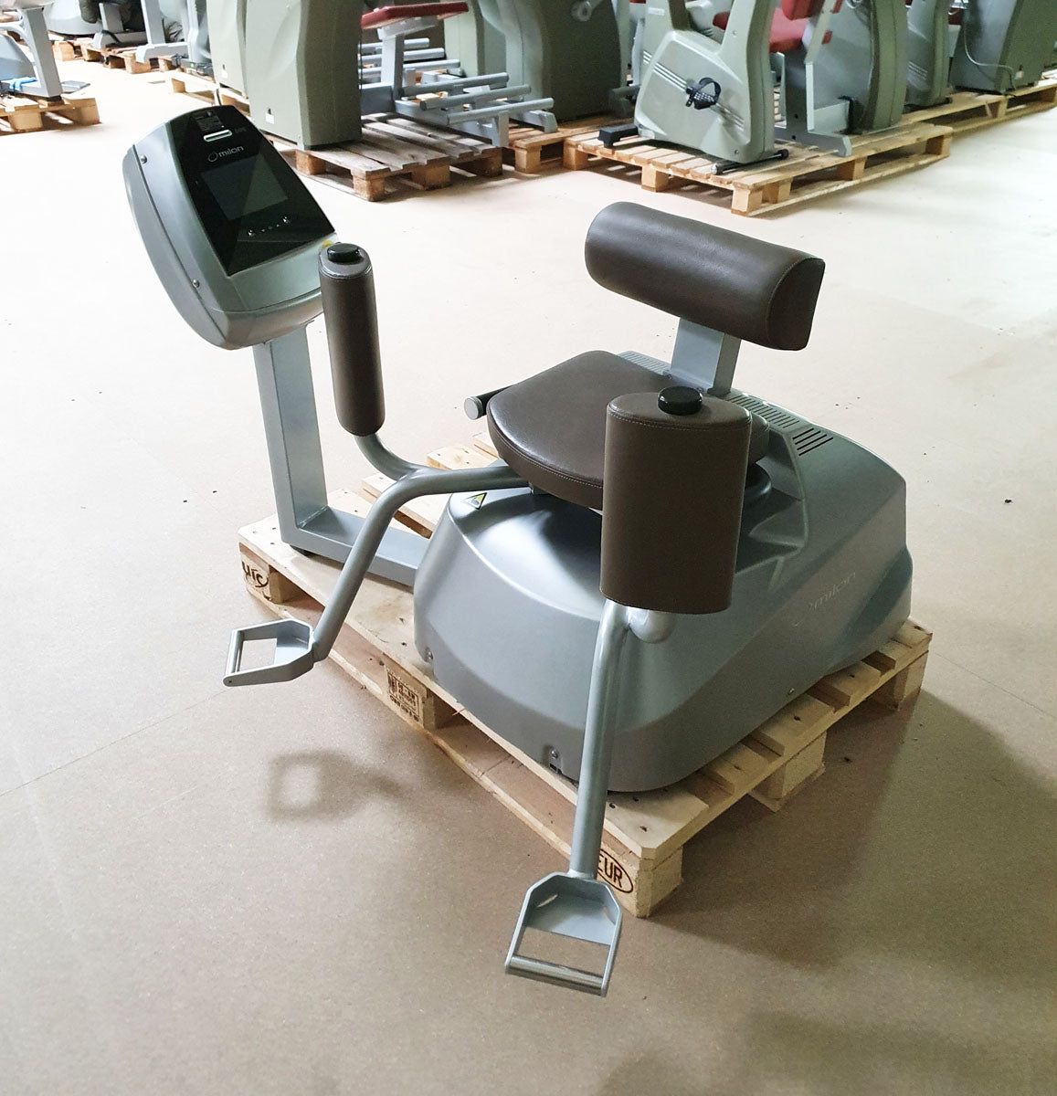 Milon Premium Adductors - Abductor machines, Hip Abductor and Adductor, 2 machines in a set, brushed aluminum housing, used - refurbished condition