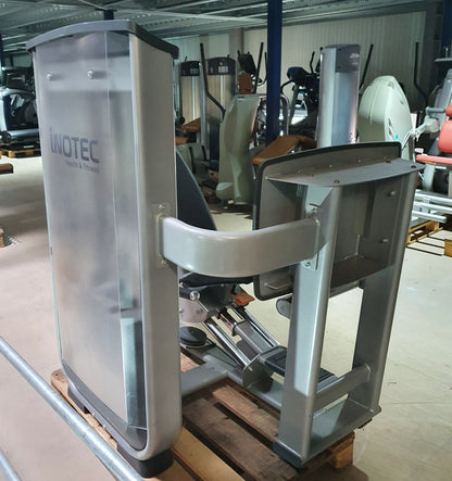 Inotec Beinpresse, Leg Press, Rahmenfarbe Silber, Polsterfarbe Schwarz, gebraucht - überholter Zustand