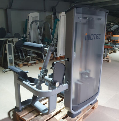 Inotec Rückenstreckermaschine, Hyperextension, Back Extension, Rahmenfarbe Silber, Polsterfarbe Schwarz, gebraucht - überholter Zustand