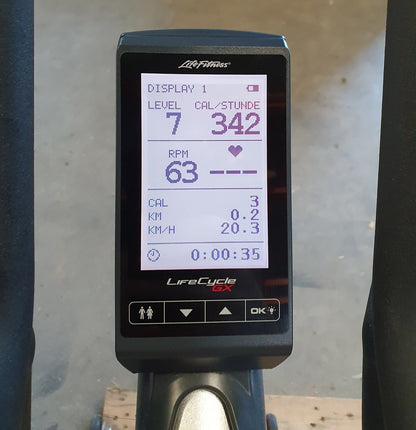Life Fitness Lifecycle GX Indoor Cycle - with LCD computer display, used - refurbished condition