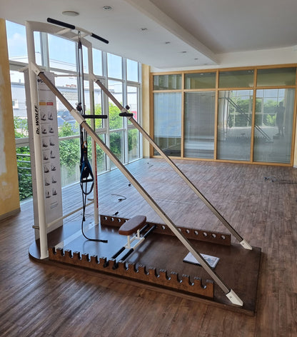 Dr. Wolff Functional Training Station 786, frame color white, upholstery color brown, used - refurbished condition