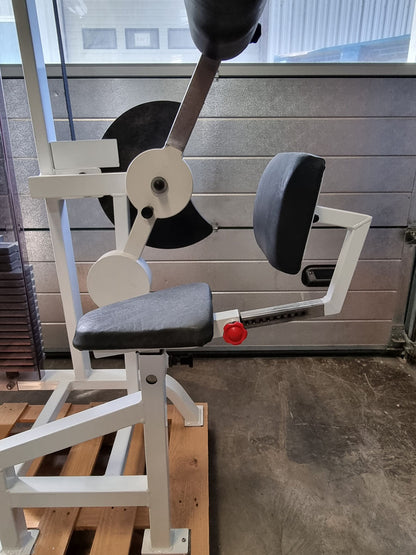 Proxomed Bauchbeuger / Rückenstrecker Kombigerät, 2 in 1 Kombigerät, Rahmenfarbe Weiß, Polsterfarbe Schwarz, gebraucht - überholter Zustand