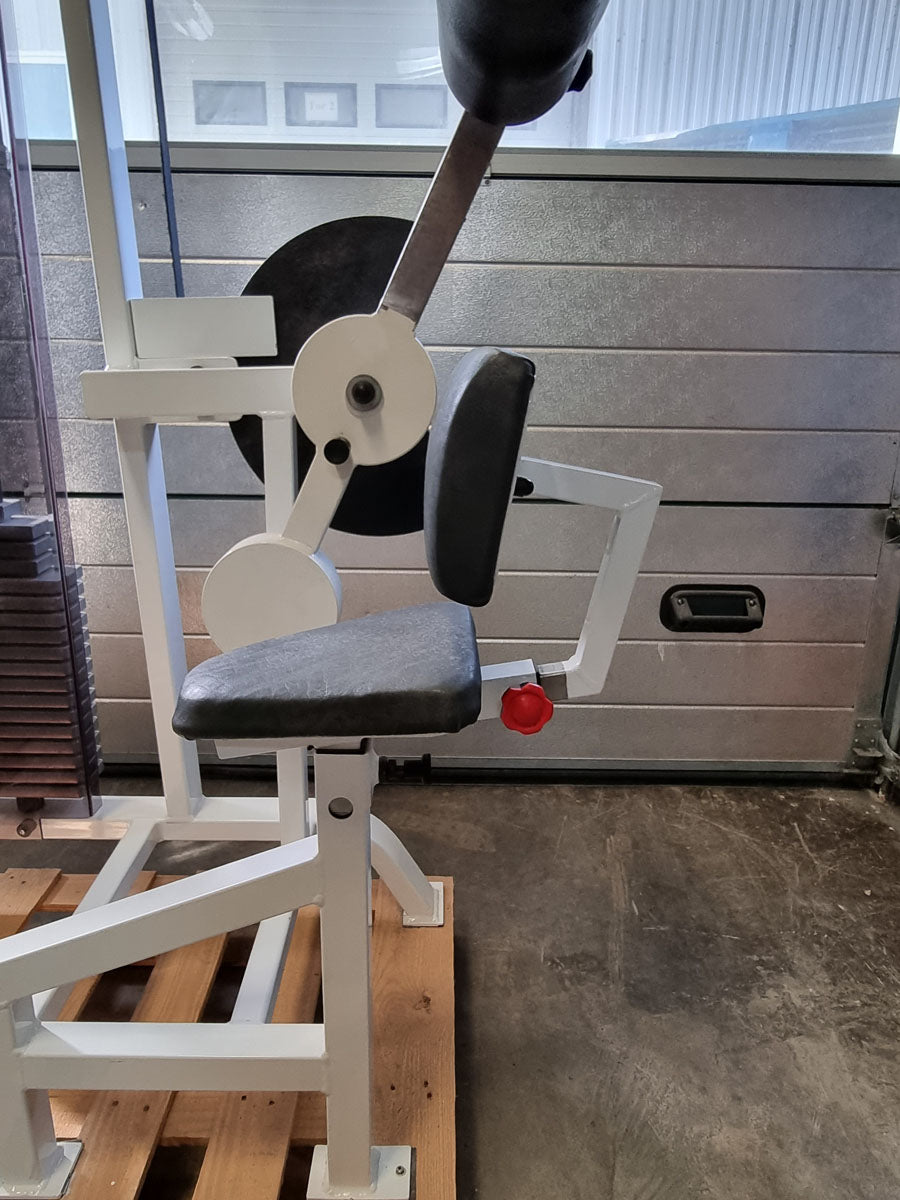 Proxomed Bauchbeuger / Rückenstrecker Kombigerät, 2 in 1 Kombigerät, Rahmenfarbe Weiß, Polsterfarbe Schwarz, gebraucht - überholter Zustand