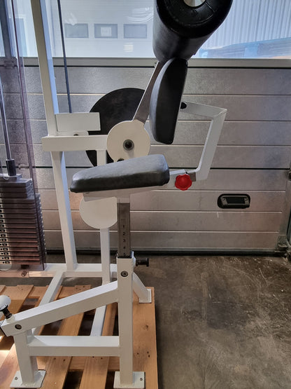 Proxomed Bauchbeuger / Rückenstrecker Kombigerät, 2 in 1 Kombigerät, Rahmenfarbe Weiß, Polsterfarbe Schwarz, gebraucht - überholter Zustand