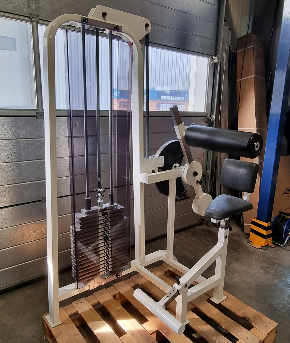 Proxomed Bauchbeuger / Rückenstrecker Kombigerät, 2 in 1 Kombigerät, Rahmenfarbe Weiß, Polsterfarbe Schwarz, gebraucht - überholter Zustand