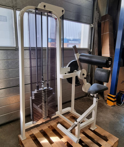Proxomed Bauchbeuger / Rückenstrecker Kombigerät, 2 in 1 Kombigerät, Rahmenfarbe Weiß, Polsterfarbe Schwarz, gebraucht - überholter Zustand