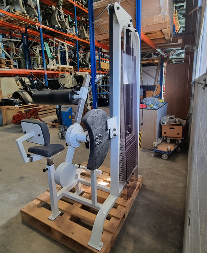 Proxomed Bauchbeuger / Rückenstrecker Kombigerät, 2 in 1 Kombigerät, Rahmenfarbe Weiß, Polsterfarbe Schwarz, gebraucht - überholter Zustand