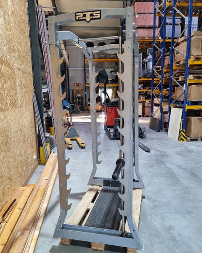 Hoist PTS 3D Multi-Press with Cable Crossover, Max Rack Smith Machine with Cable Crossover, Dual Adjustable Pulley DAP, Frame Color Silver, Used - Refurbished Condition