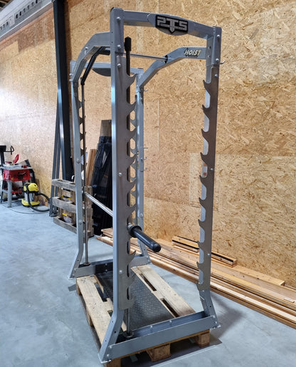 Hoist PTS 3D Multi-Press with Cable Crossover, Max Rack Smith Machine with Cable Crossover, Dual Adjustable Pulley DAP, Frame Color Silver, Used - Refurbished Condition