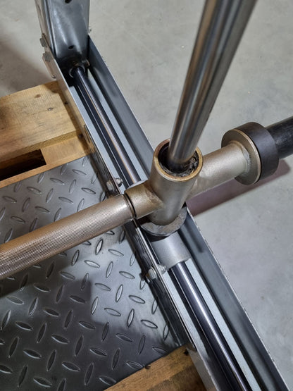 Hoist PTS 3D Multi-Press with Cable Crossover, Max Rack Smith Machine with Cable Crossover, Dual Adjustable Pulley DAP, Frame Color Silver, Used - Refurbished Condition