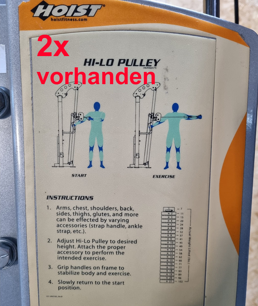 Hoist Multi Kraftstations Turm - Multistation mit Kabelzug, Kraftstation mit Gewichtsblöcken, gebraucht - überholter Zustand