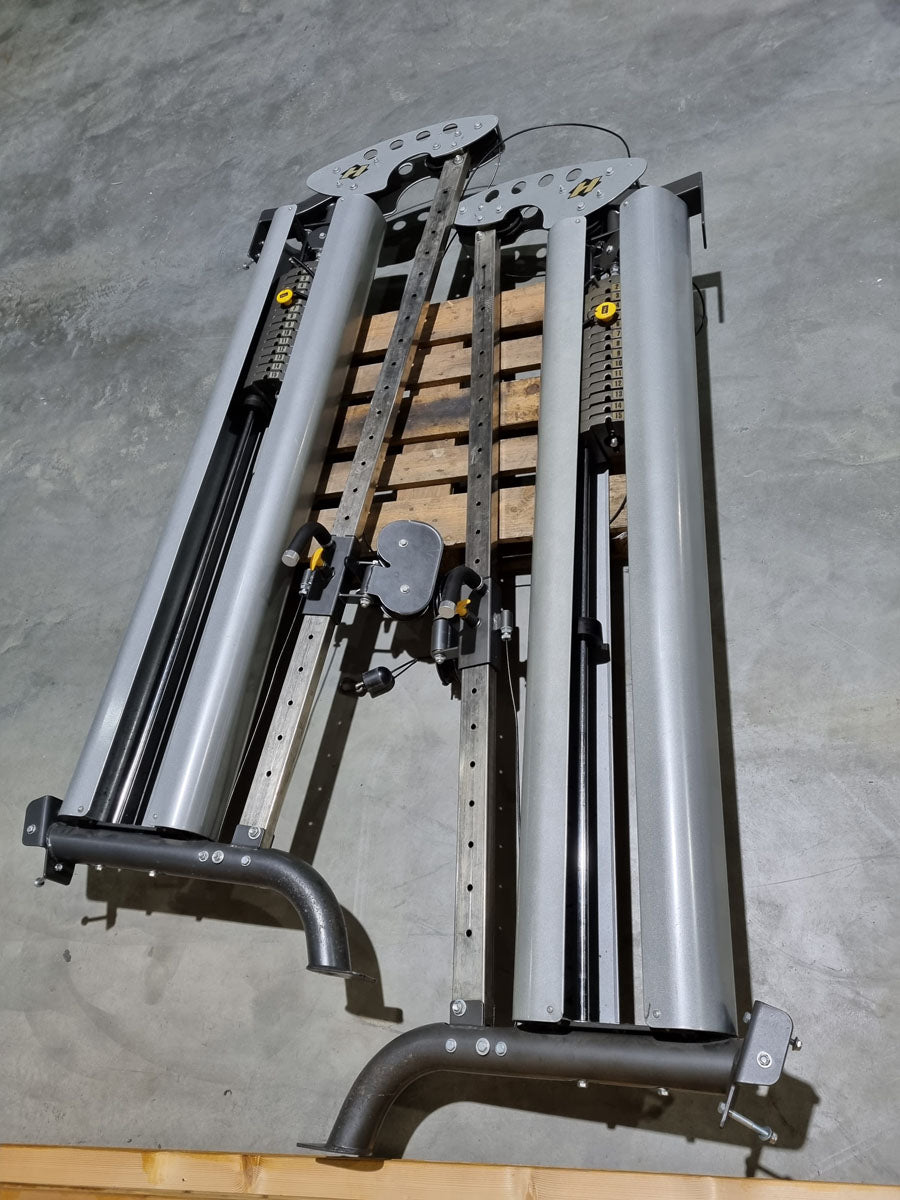 Hoist PTS 3D Multi-Press with Cable Crossover, Max Rack Smith Machine with Cable Crossover, Dual Adjustable Pulley DAP, Frame Color Silver, Used - Refurbished Condition