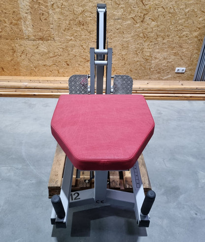 Dr. Wolff Gluteus Radial, Elypso 400 Pomaschine, Rahmenfarbe Silber, Polsterfarbe Rot, gebraucht - überholter Zustand
