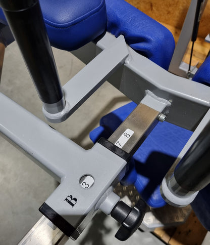 SVG torso rotator - rotation machine - lateral abdominal muscles, frame color silver, upholstery color blue, used - overhauled condition